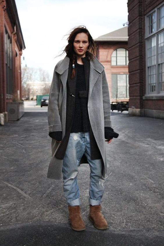 grey ugg boots outfit