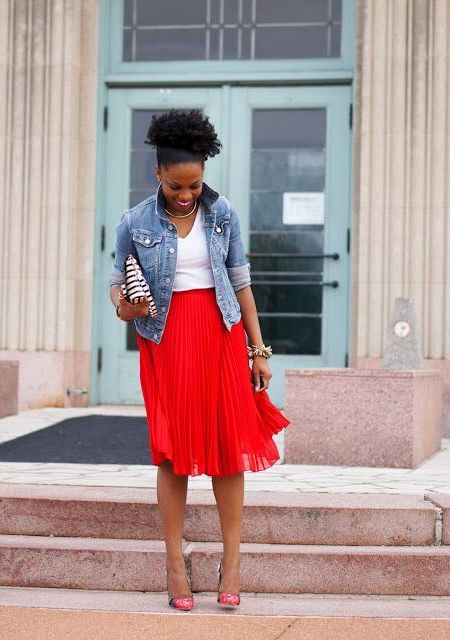 Shoes To Wear With A Red Skirt Complete 