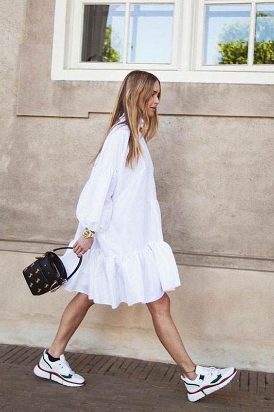 white runners to wear with dresses