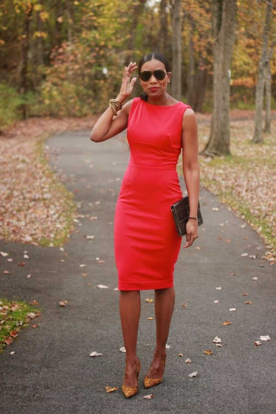 red dress pumps