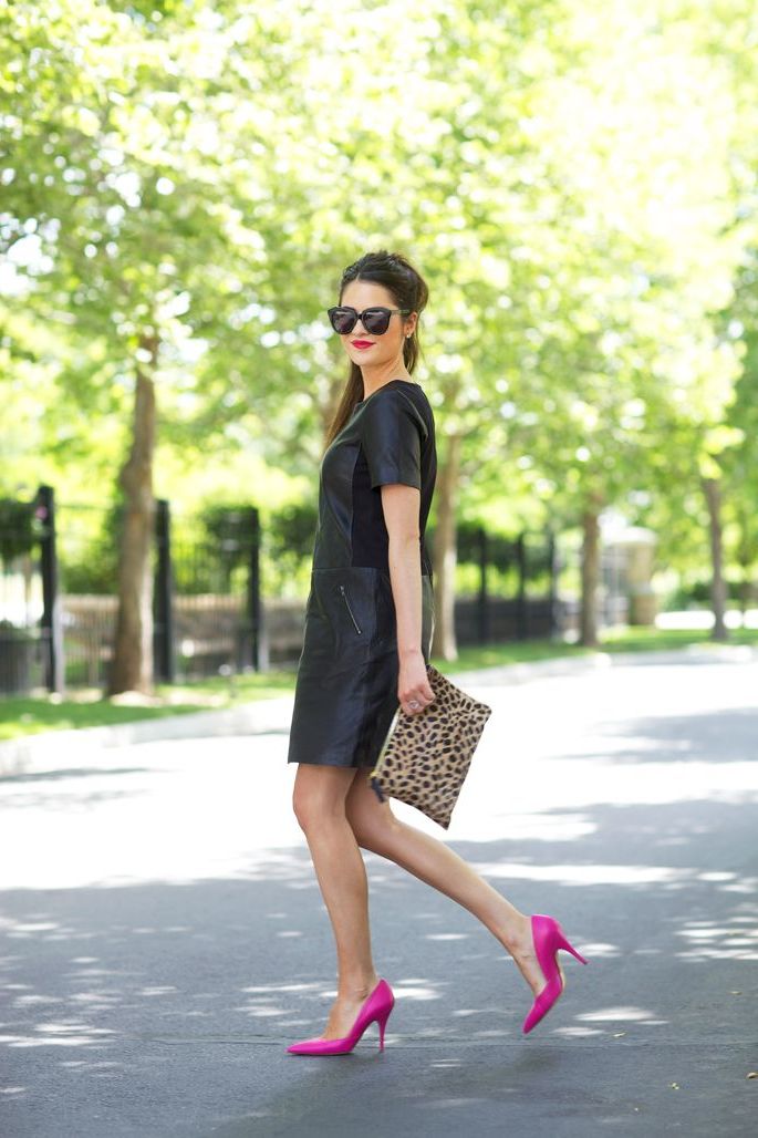 white dresses with black shoes