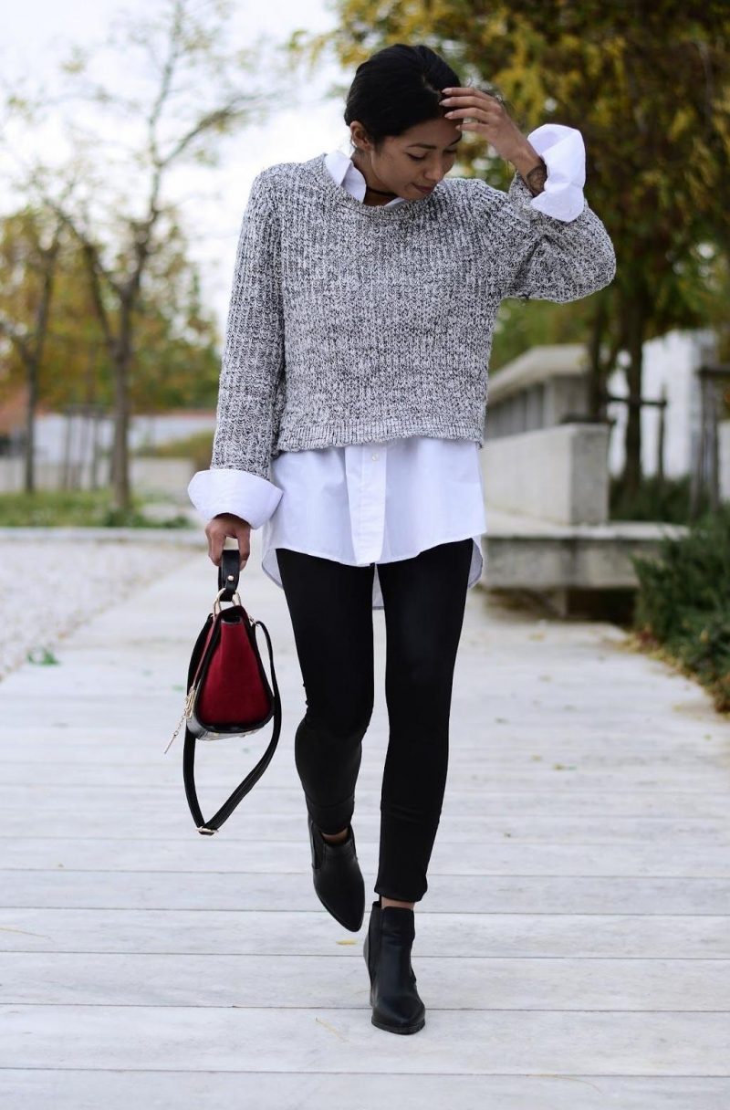 Cream Leggings Outfit Ideas For Women Over 50
