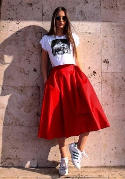 Red Skirt Outfit: Complete Guide 2023 | ShoesOutfitIdeas.com