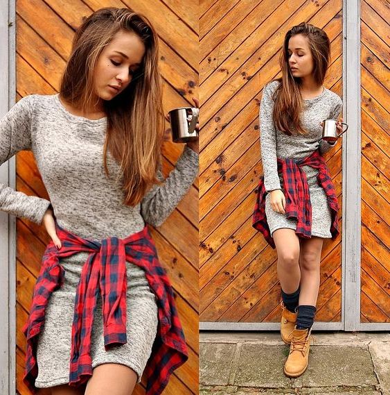 Dress with timberland on sale boots