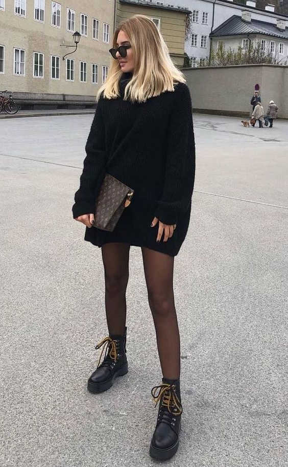 48 Outfit Ideas What Shoes To Wear With Sweater Dress 2023