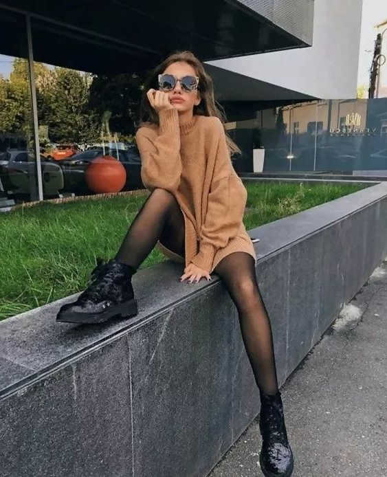 48 Outfit Ideas What Shoes To Wear With Sweater Dress 2023