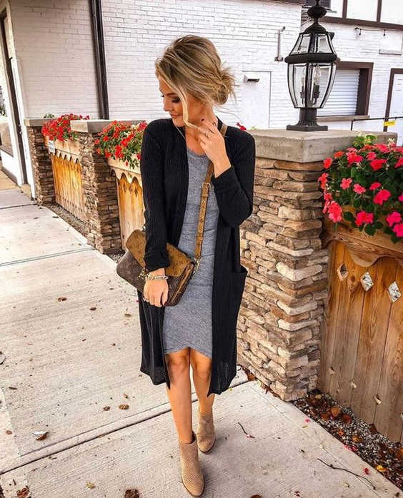 48 Outfit Ideas What Shoes To Wear With Sweater Dress 2023