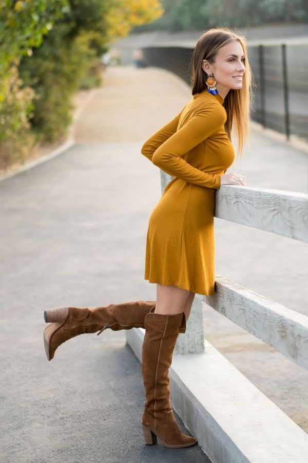 Best boots to hot sale wear with a dress