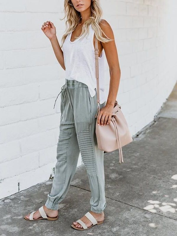 dressy joggers with heels