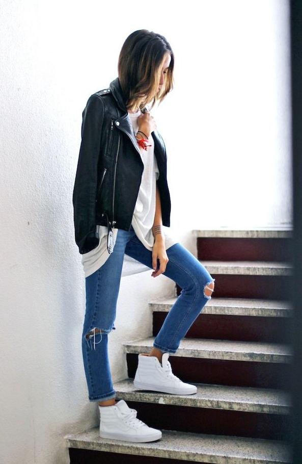 What to wear with white high top sneakers 2022