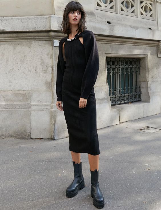 How To Wear Biker Boots With Midi Dresses 2023