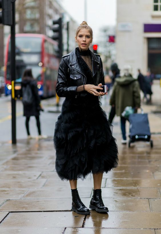 How To Wear Biker Boots With Midi Dresses 2023