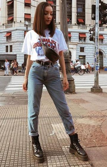 How To Wear Biker Boots and Mom Jeans: Inspiring Street Looks 2023