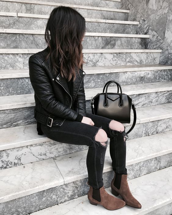 Black Jeans Brown Boots Womens Style Guide 2023