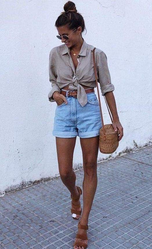 Heels and sales shorts outfit