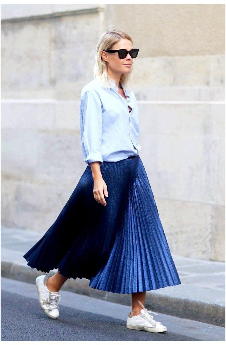 Can I Wear Sneakers With A Skirt: Best Street Style Ideas 2023