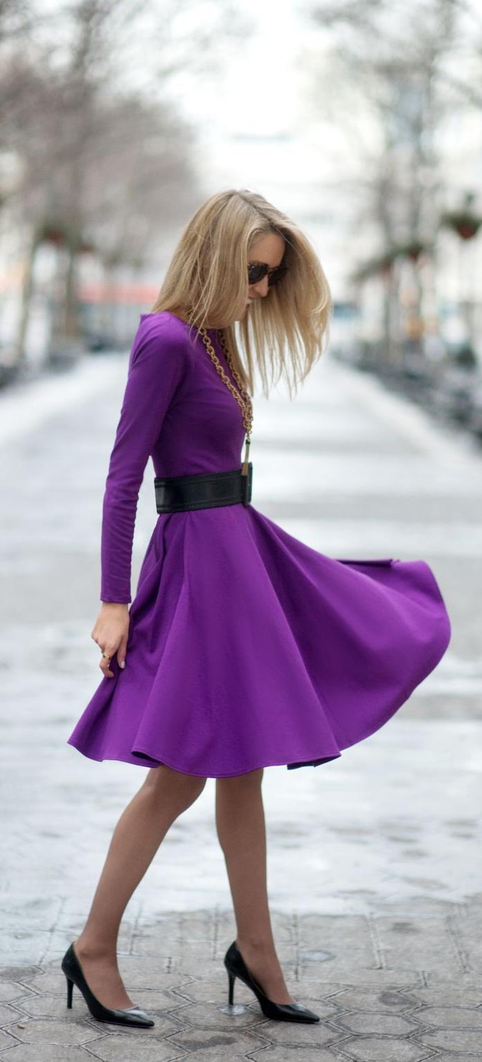 What color shoes should I wear with a purple dress 2023