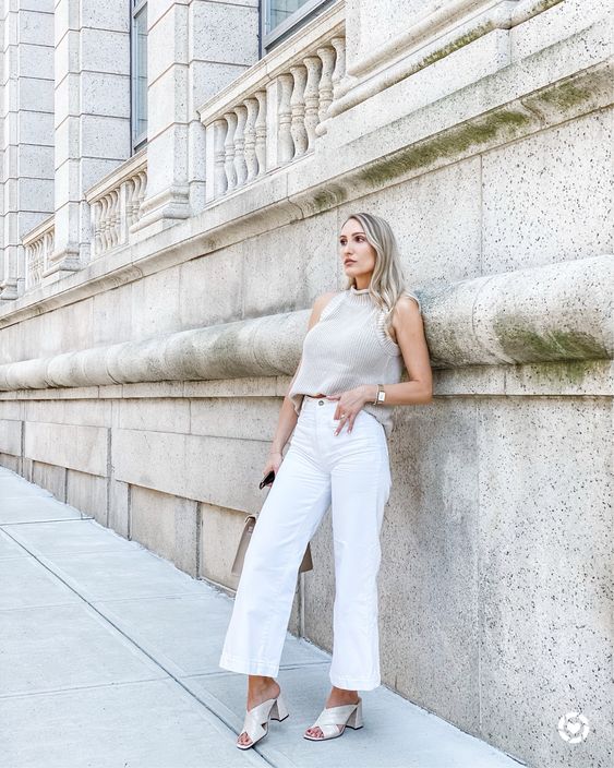 How To Wear White Heeled Sandals 2023 | ShoesOutfitIdeas.com