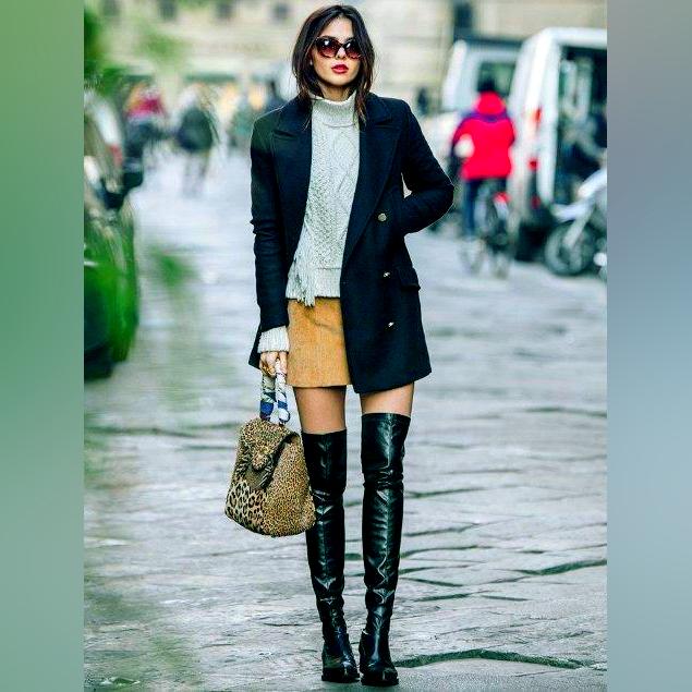 Best Looks With Leather Over The Knee Boots 2023 | ShoesOutfitIdeas.com