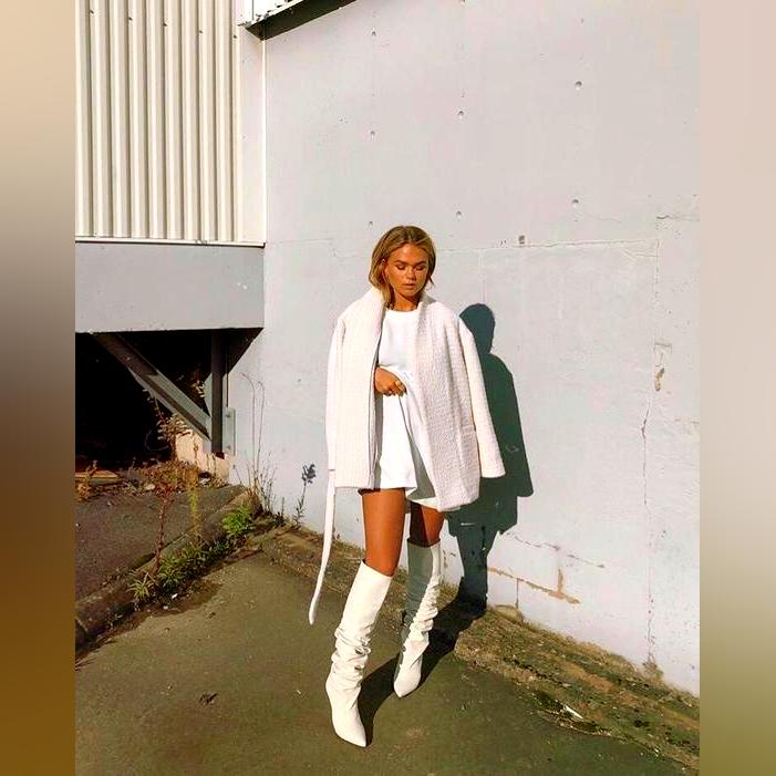 Trending Outfits With White Knee High Boots 2023