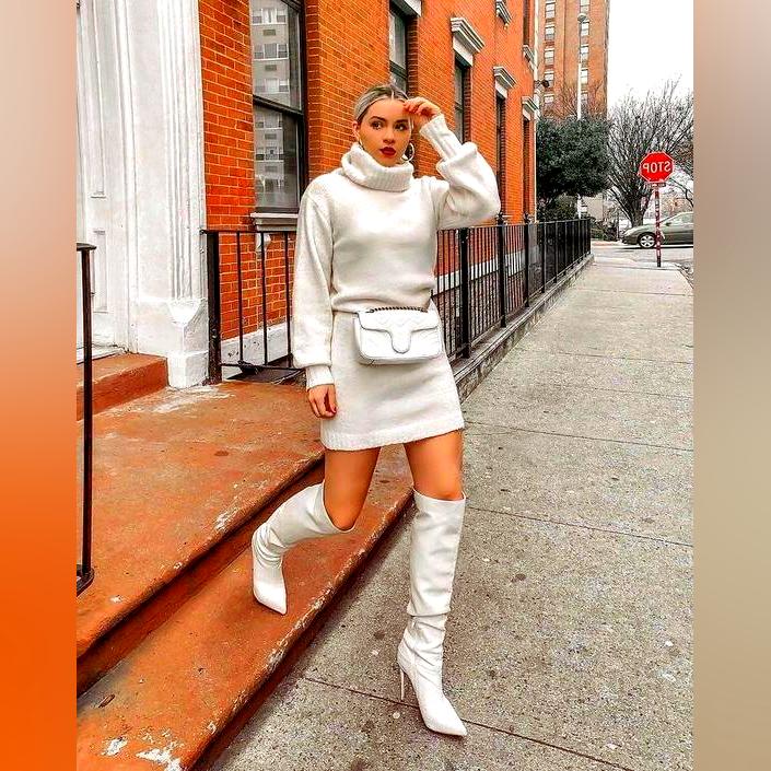 Trending Outfits With White Knee High Boots 2022