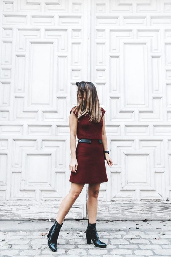 Shoes to wear with a burgundy dress