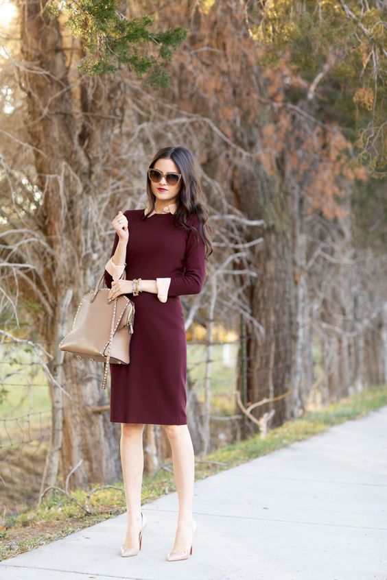 What Shoes Goes With Burgundy Dress