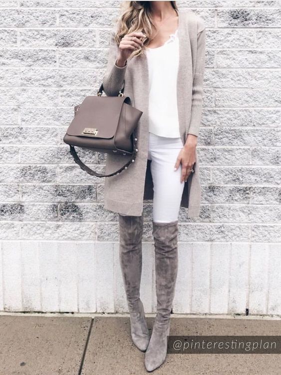 What to Wear With Grey Over The Knee Boots 2023