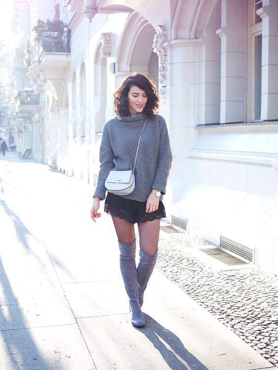 What to Wear With Grey Over The Knee Boots 2022